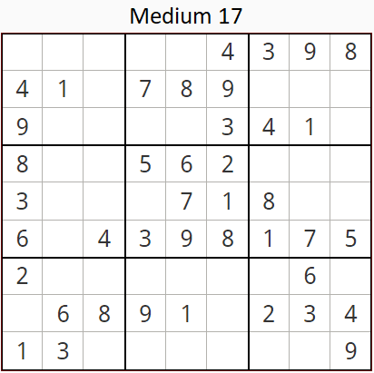 301 Large Print Sudoku Puzzles. Medium. (PDF)