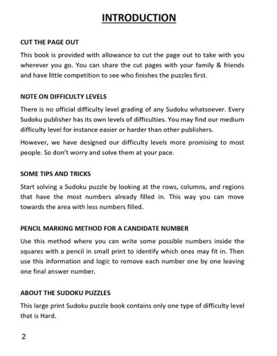 300 Large Print Sudoku Puzzles. Hard. (PDF)