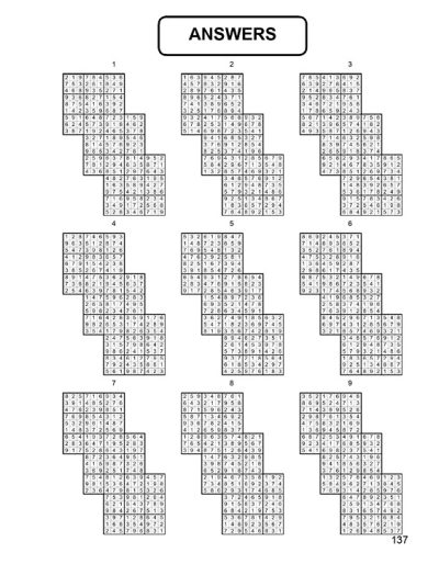 302 Large Print Sudoku Puzzles. 7 Variations. (PDF)
