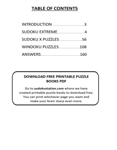 306 Large Print Sudoku Puzzles. 3 Variations. (PDF)