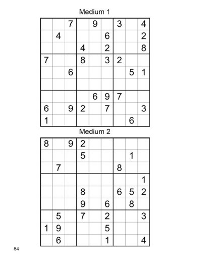 300 Large Print Sudoku Puzzles. Easy, Medium, Hard. (PDF)